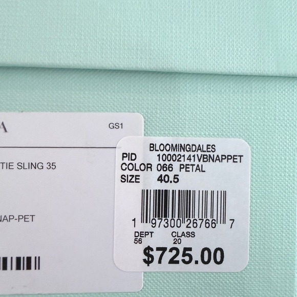 Aquazzura Very Bow Tie Sling 35 Petal Pink Nappa Leather Pumps 40.5 $725 MSRP - Picture 3 of 14